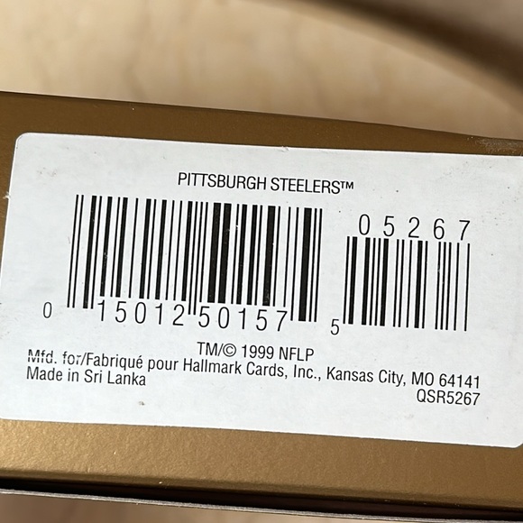 Steelers Hallmark Keepsake Ornament NFL Collection 1999 NEW - Picture 5 of 7